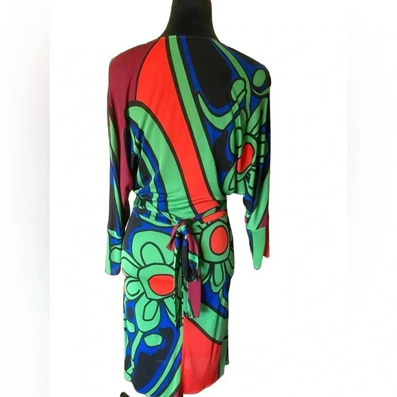 ISSA London mod style designer dress abstract colorful size 4 EUC chic trendy - Picture 2 of 16